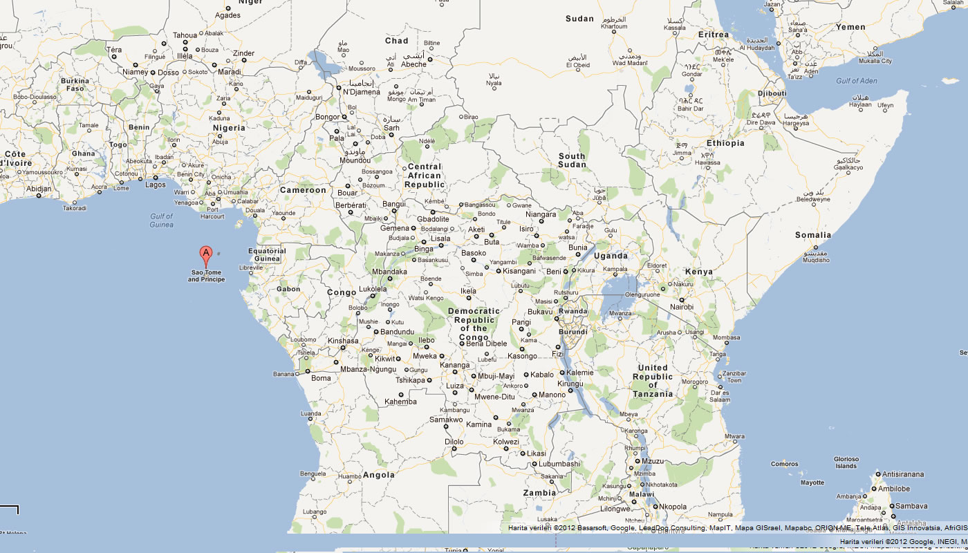 carte du Sao Tome et Principe afrique